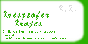 krisztofer krajcs business card